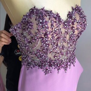Custom made dress! Worn for a couple of hours. Beautiful lilac colour